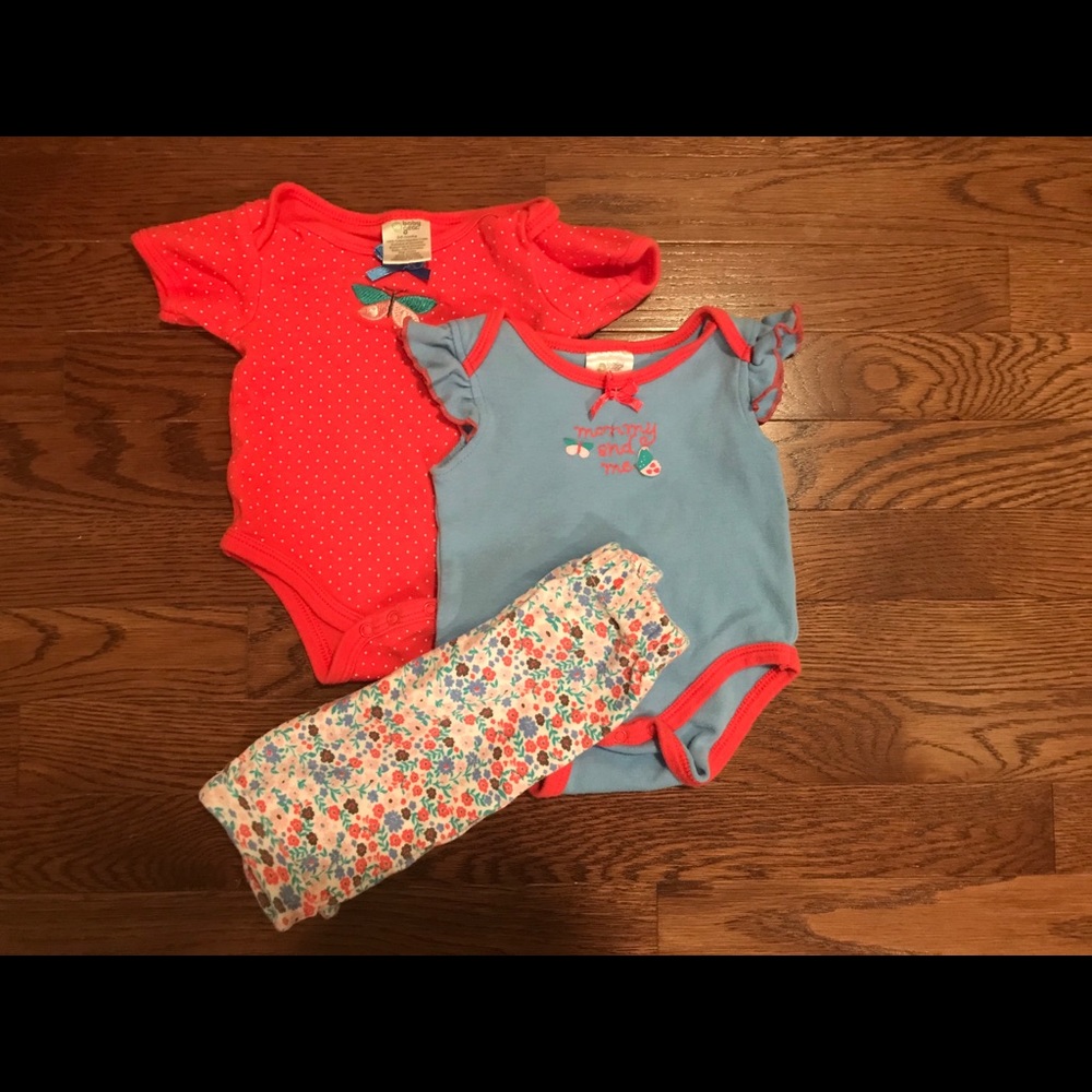3 to 6 month onesies with pants
